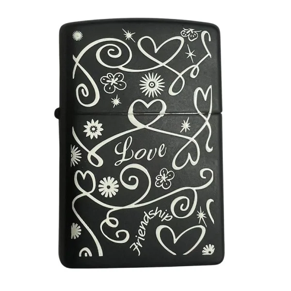 Zippo Love Friendship Black Matte Lighter ZP218LF